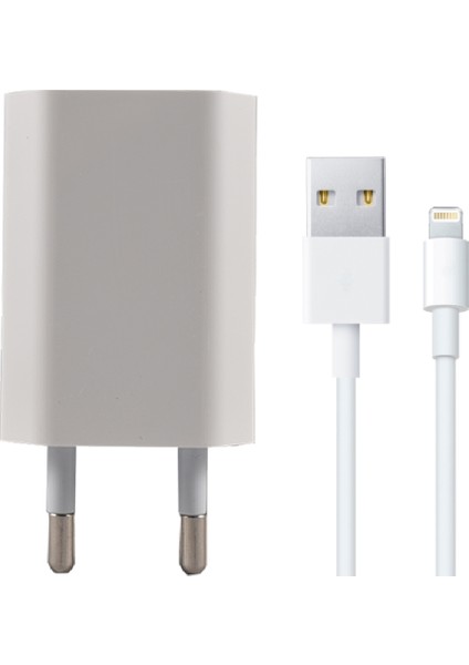 Apple iPhone Uyumlu 5 6 7 8 Şarj Aleti Adaptör Lightning Kablo 1A Scı-02