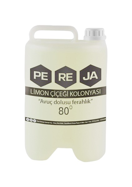 5 Litre 80 Derece Limon Kolonyası