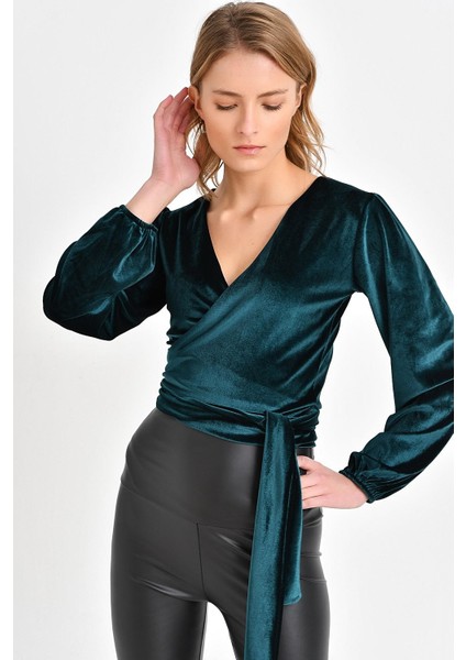Kadife Anvelop Bluz