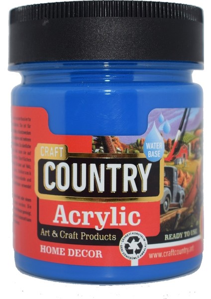 Country Akrilik Hobi Boyası 550 cc 134 Mavi