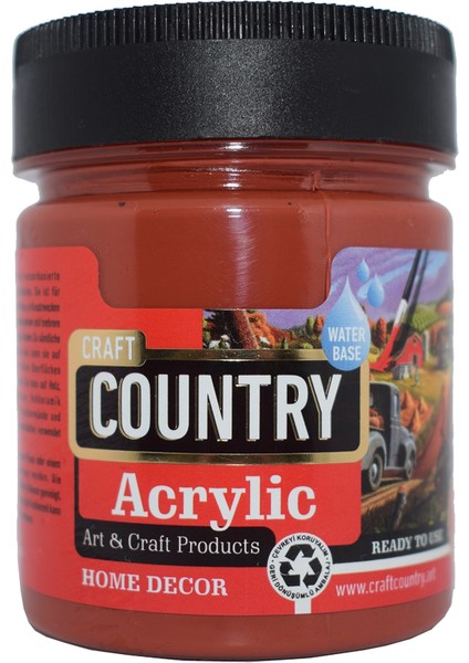 Country Akrilik Hobi Boyası 550 cc 152 Oksit Kiremit