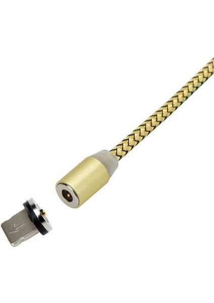 Mars 2 Metre Gold Manyetik Lightning 2.4A Şarj Kablosu