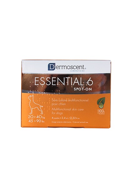 Essential 6 Spot-On 20-40KG Köpekler Için Deri Bakım Ürünü 4x2.4ml