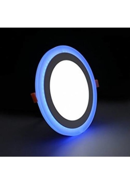24 Watt 18+6 Çift Renkli Led Panel Spot Lamba Mavi-Beyaz 3 Kademeli modelleri