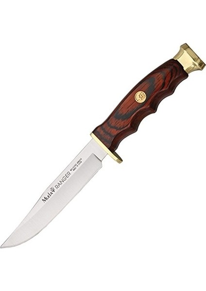 Ranger-12 Coral Pakkawood Ağaç Saplı Pirinç Başlıklı Ranger 12 cm Bıçak