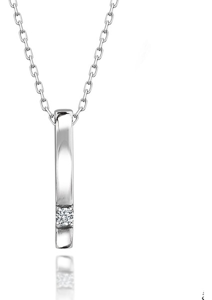 Swarovskı Tektaş Çubuk Kolye