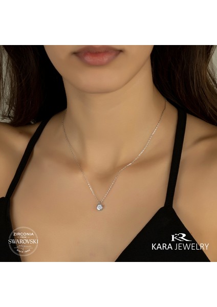 Swarovskı Pırlanta Modeli Tektaş Kolye