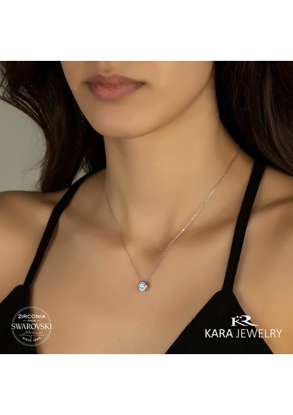 Swarovskı Sıvama Tektaş Kolye fiyatları
