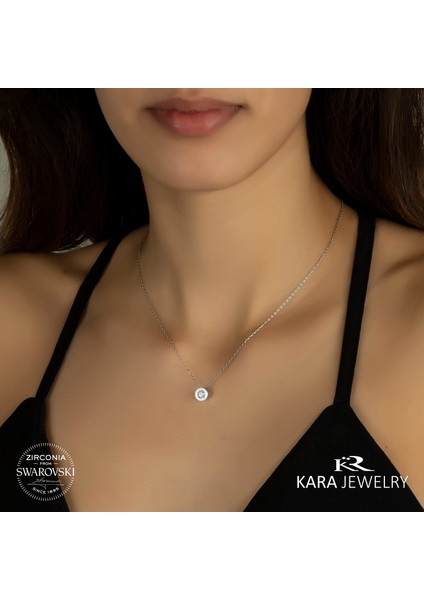 Swarovskı Tektaş Sıvama Kolye
