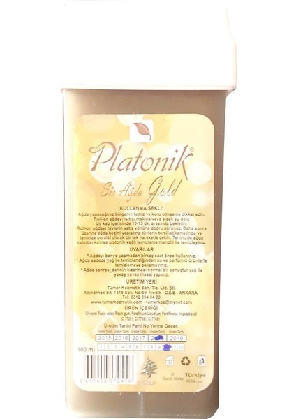 Kartuş Ağda Altın Gold 100 ml x 4 Adet