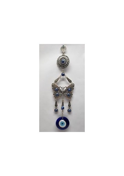 Nazar Boncuklu Metal Üzerinde Kelebek Tasarım Duvar Süs'ü modelleri