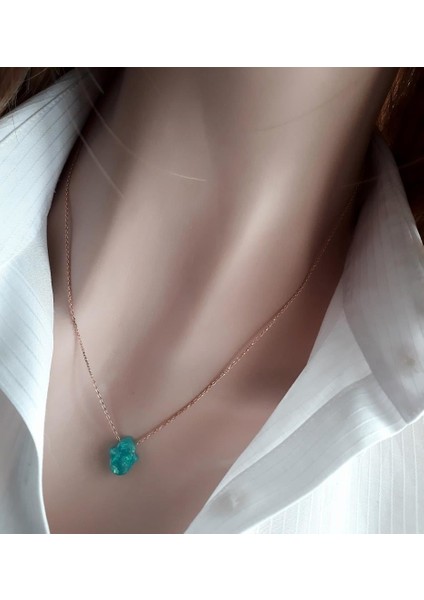 Mint Fatma Ana El Izi Resin Taş Kolye _rose modelleri