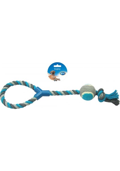 Düğümlü Tenis Toplu Köpek Diş Ipi 48 cm