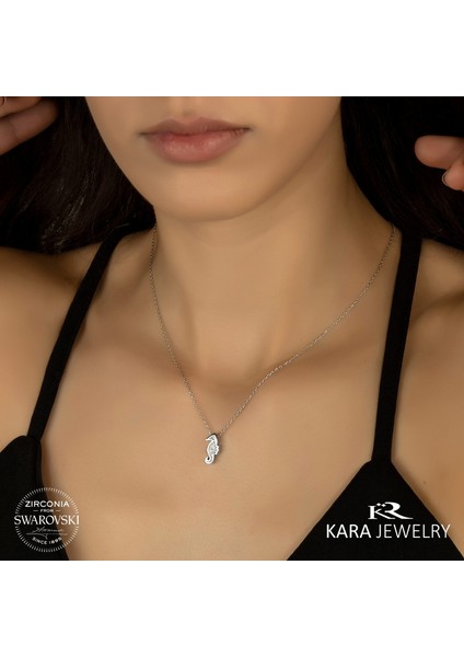 Taşlı Gümüş Denizatı Kolye fiyatları