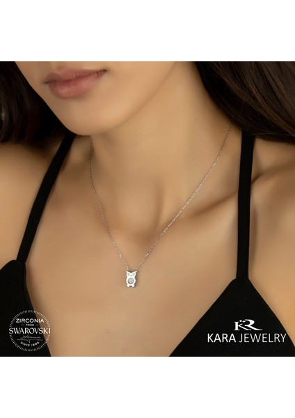 Taşlı Gümüş Baykuş Kolye fiyatları