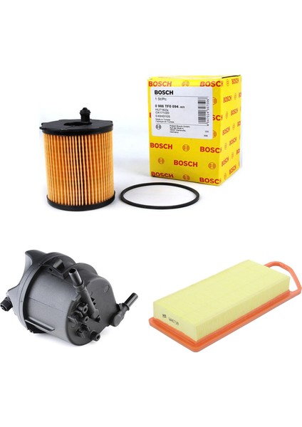 Filtre Bakım Seti Citroen C2 C3 1.4 Hdı Dizel Hava + Yağ + Yakıt Filtre