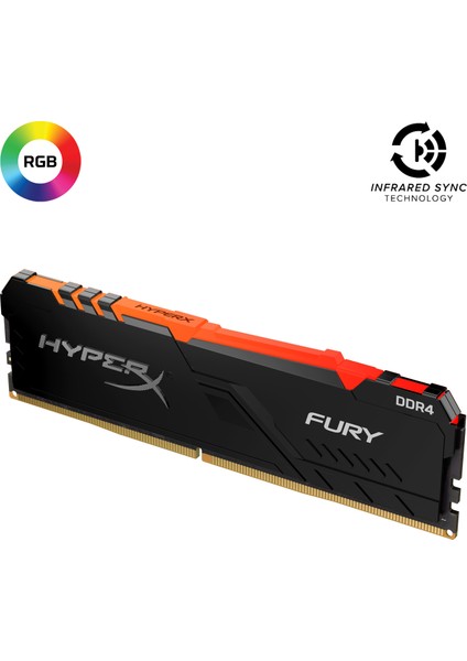 HyperX Fury RGB 8GB 3200MHz DDR4 Ram HX432C16FB3A/8 fırsatları