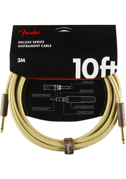 Deluxe Series Instrument Cable Tweed - 3 Metre Enstrüman Kablosu
