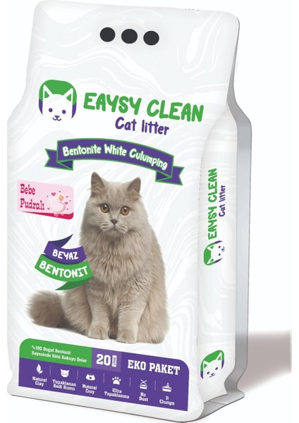 Eaysylean Mükemmel Bebe Pudralı Kedi Kumu 20 lt
