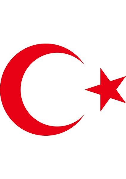 Türk Bayrağı Sticker - Hilal ile Yıldız Araç Etiketi - Çıkartma 30X20 cm
