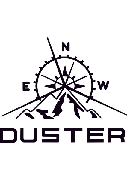 Duster Sticker - Dacia Araba Etiketi - Araç Çıkartma 30X25 cm