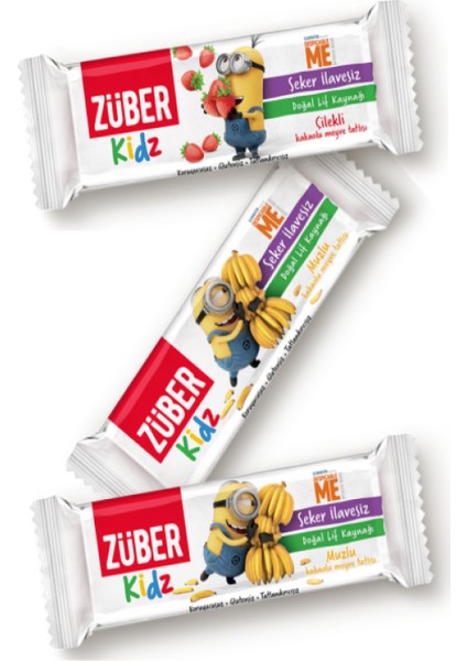 Kidz 3'lü Paket Çilekli & Muzlu & Kakaolu 30 gr x 3