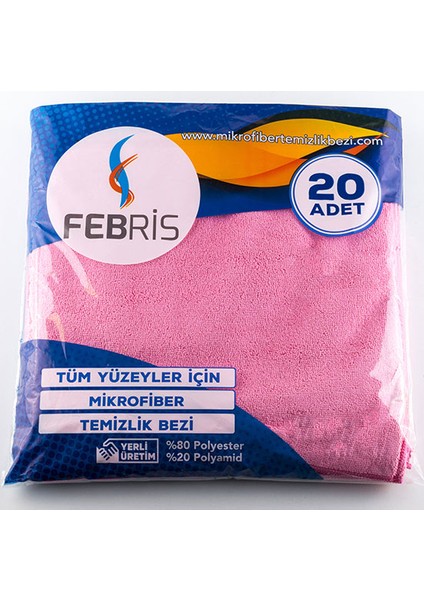 20'li Ekstra Mikrofiber Temizlik Bezi