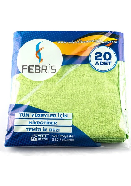 20'li Ekstra Mikrofiber Temizlik Bezi