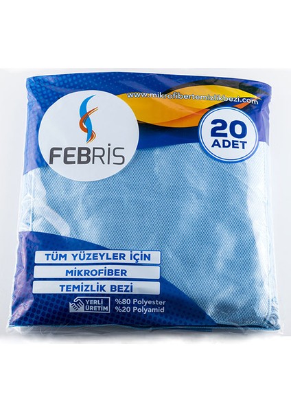 20'li Baklava Desenli Mikrofiber Temizlik Bezi