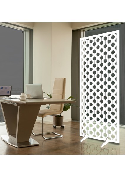 Liar Ahşap Seperatör (Paravan) - KSP-210 - (10 mm) - (69 cm x 139 cm) - (Beyaz)