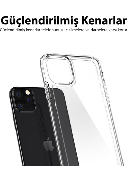 Apple iPhone 7 Kılıf Süper Silikon Kapak Şeffaf