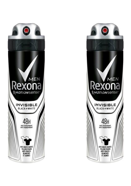 Invisible Black White Erkek Deodorant 150 ml 2 Adet
