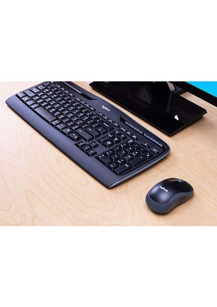 MK330 Kablosuz Türkçe Klavye Mouse Seti - Siyah