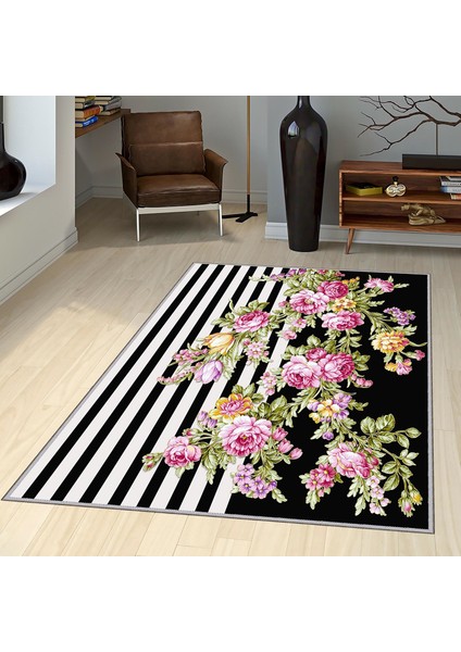 Dekoratif Özel Tasarım Modern Yıkanabilir Kaymaz Taban Halı 160 x 230 cm