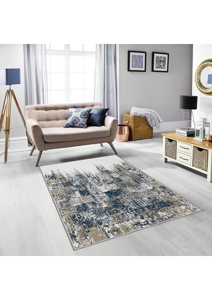 Dekoratif Özel Tasarım Modern Yıkanabilir Kaymaz Taban Halı 120 x 180 cm