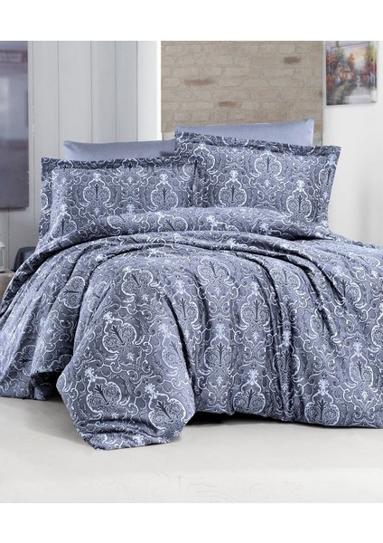 Delmor Indigo Saten Battal Nevresim Takımı