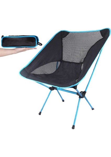 Funky Chaırs Ultralight 900 gr Alüminyum Katlanır Kamp Sandalyesi - Mavi