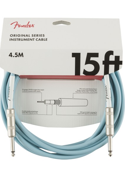 Original Series Instrument Cables 4.5 Metre - Daphne Blue Enstrüman Kablosu