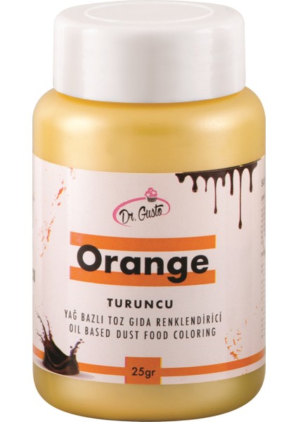 Toz Yağ Bazlı Gıda Boyası 25 gr Turuncu