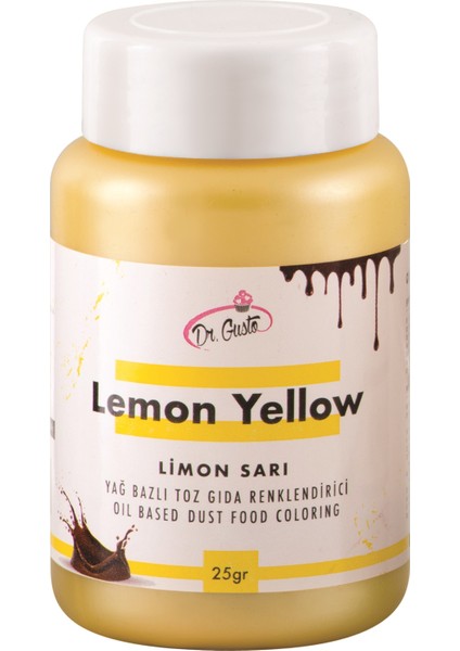 Toz Yağ Bazlı Gıda Boyası 25 gr Limon Sarı