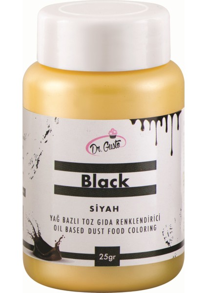 Toz Yağ Bazlı Gıda Boyası 25 gr Siyah