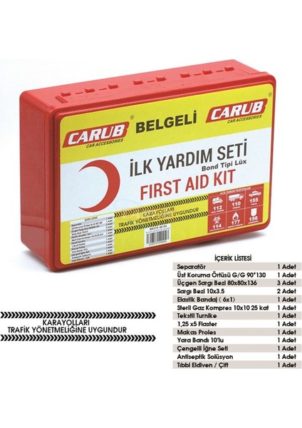 Ilk Yardım Seti Bond Lüx Belgeli