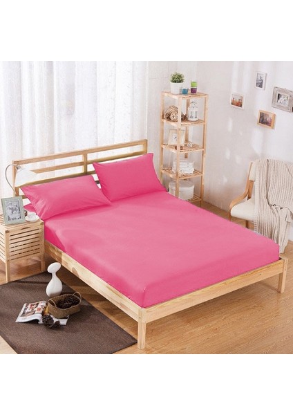 Kumaş Lastikli Çarşaf Takımı 100 x 200 cm Pembe