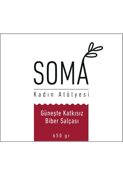 Soma Kadın Atölyesi Biber Salçası Katkısız Ev Yapımı (Güneşte Kurutulmuş) 650 gr