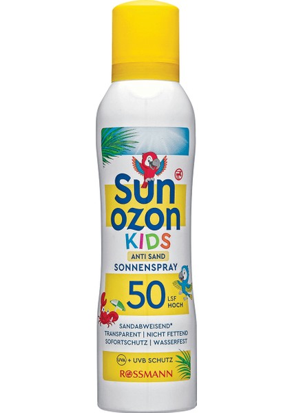 Güneş Spreyi Çocuklar Için SPF50 Kum Tutmayan Formül 200 ml