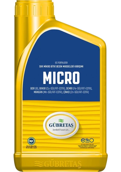 Micro Sıvı Yaprak Gübresi 1 lt