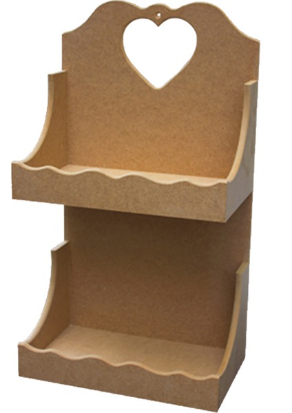 Ib 07 Ahşap 2 Katlı Raf