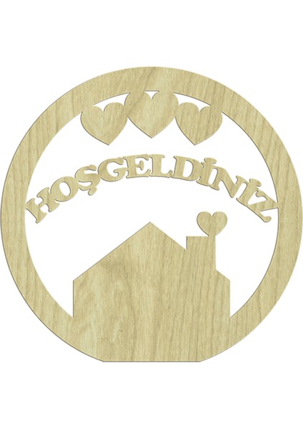 L 104 Yuvarlak Hoşgeldiniz Duvar Süsü