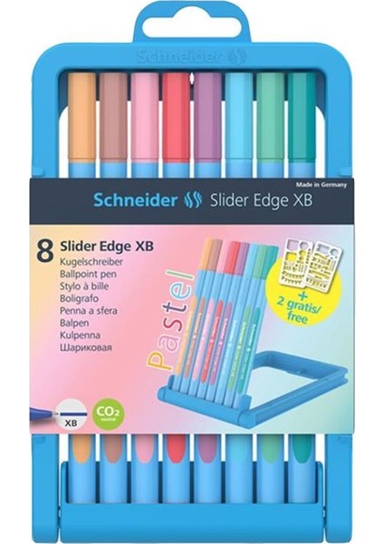 Slider Edge Xb Tükenmez Kalem Pastel Renkler 8'li Set(152289)