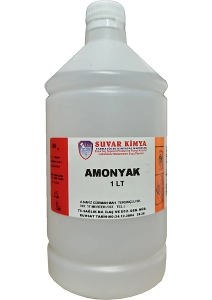 Suvar Kimya  Amonyak 1 Lt